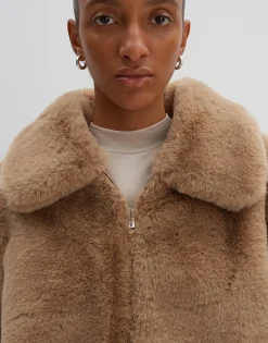 Fashion Kurze Fakefur Jacke VARIAH Loose Jacken & Mäntel
