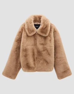 Fashion Kurze Fakefur Jacke VARIAH Loose Jacken & Mäntel