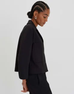 Hot Kurzer Blazer NANAMI DETAIl Loose aus Viskose Mix Blazer & Westen