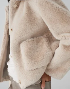 Cheap Kurzjacke HERRISA Loose aus Fellimitat Jacken & Mäntel