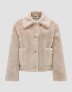 Cheap Kurzjacke HERRISA Loose aus Fellimitat Jacken & Mäntel