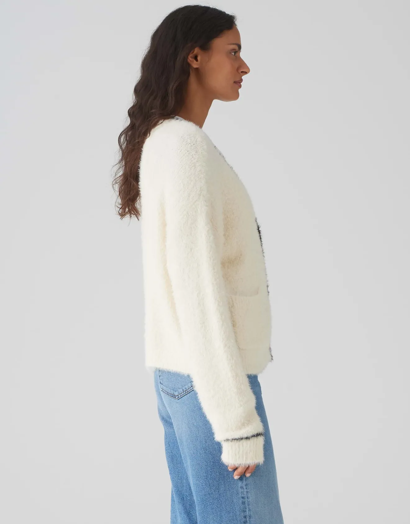 Online Kuscheliger Cardigan DIPINGA Loose mit Wolle Strick