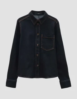 Hot Langarmbluse ZENIMA Slim aus elatischem Denim Blusen