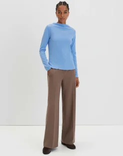 Discount Langarmshirt KELONI Slim aus Kreppstoff Shirts