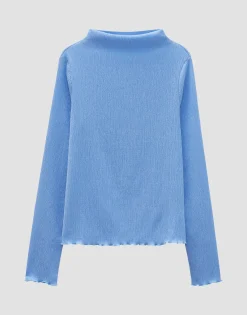 Discount Langarmshirt KELONI Slim aus Kreppstoff Shirts