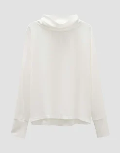 Cheap Langarmshirt KESINE Regular mit umschlagenem Stehkragen Shirts