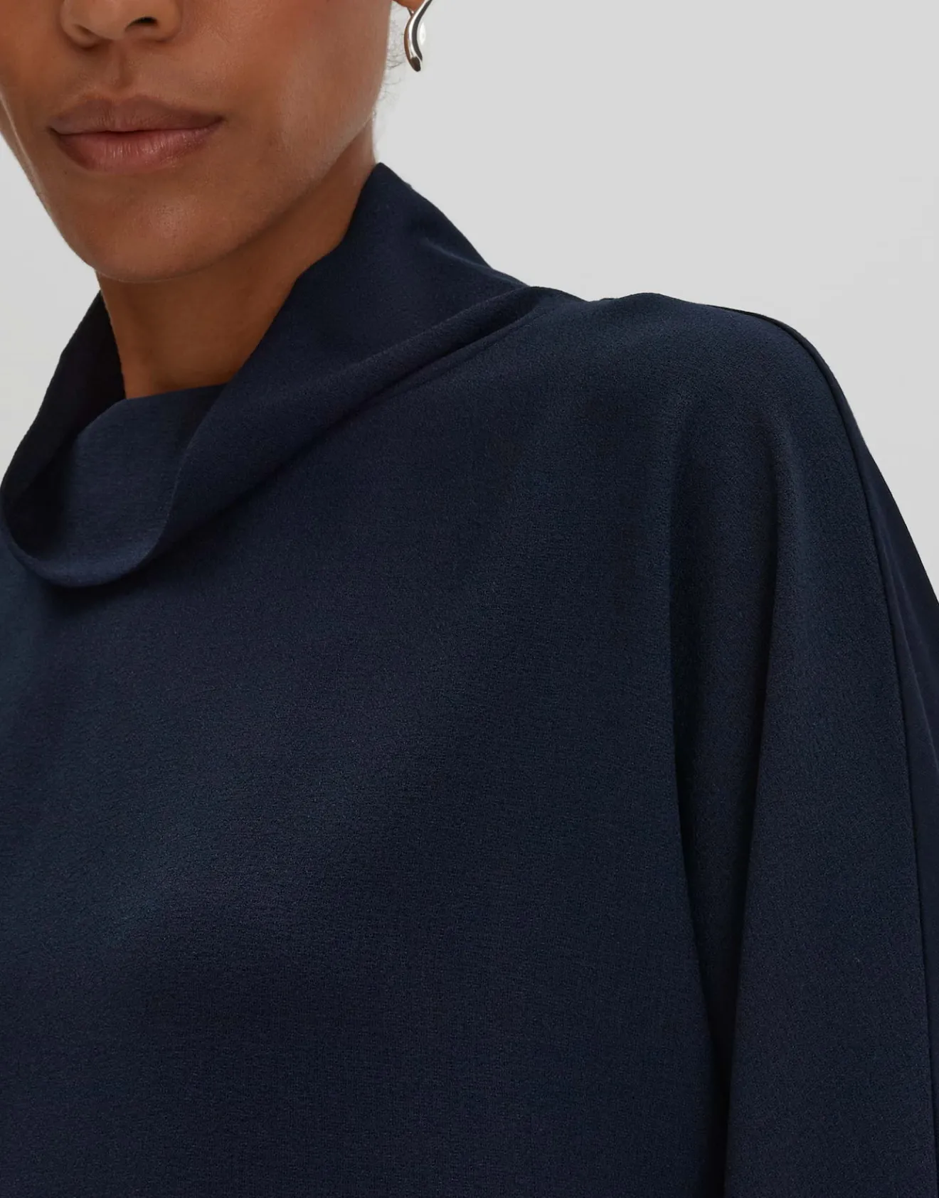 Clearance Langarmshirt KESINE Regular mit umschlagenem Stehkragen Shirts