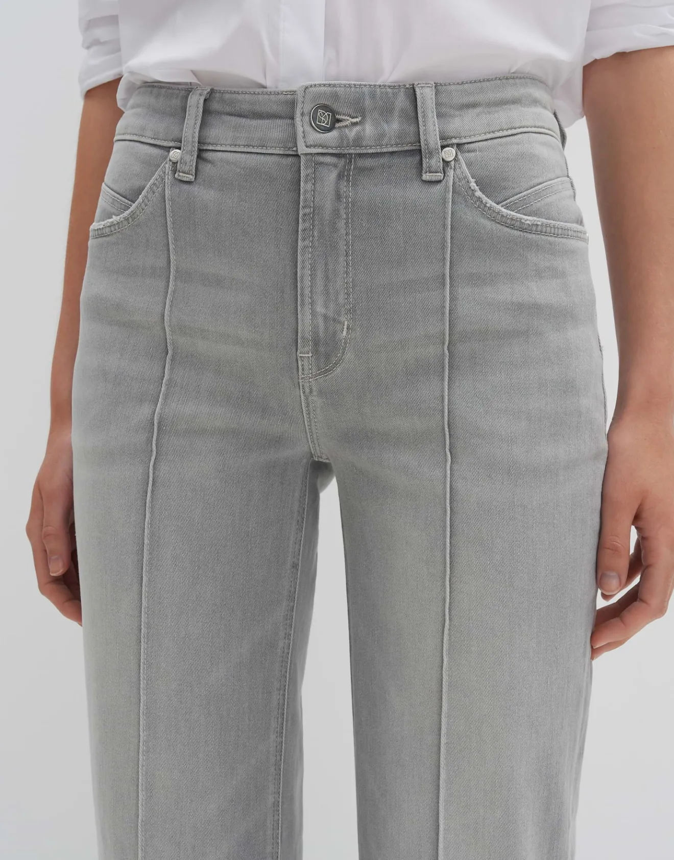 Sale Long Flared Denim CARIE LINE Mid Rise mit Biese Jeans