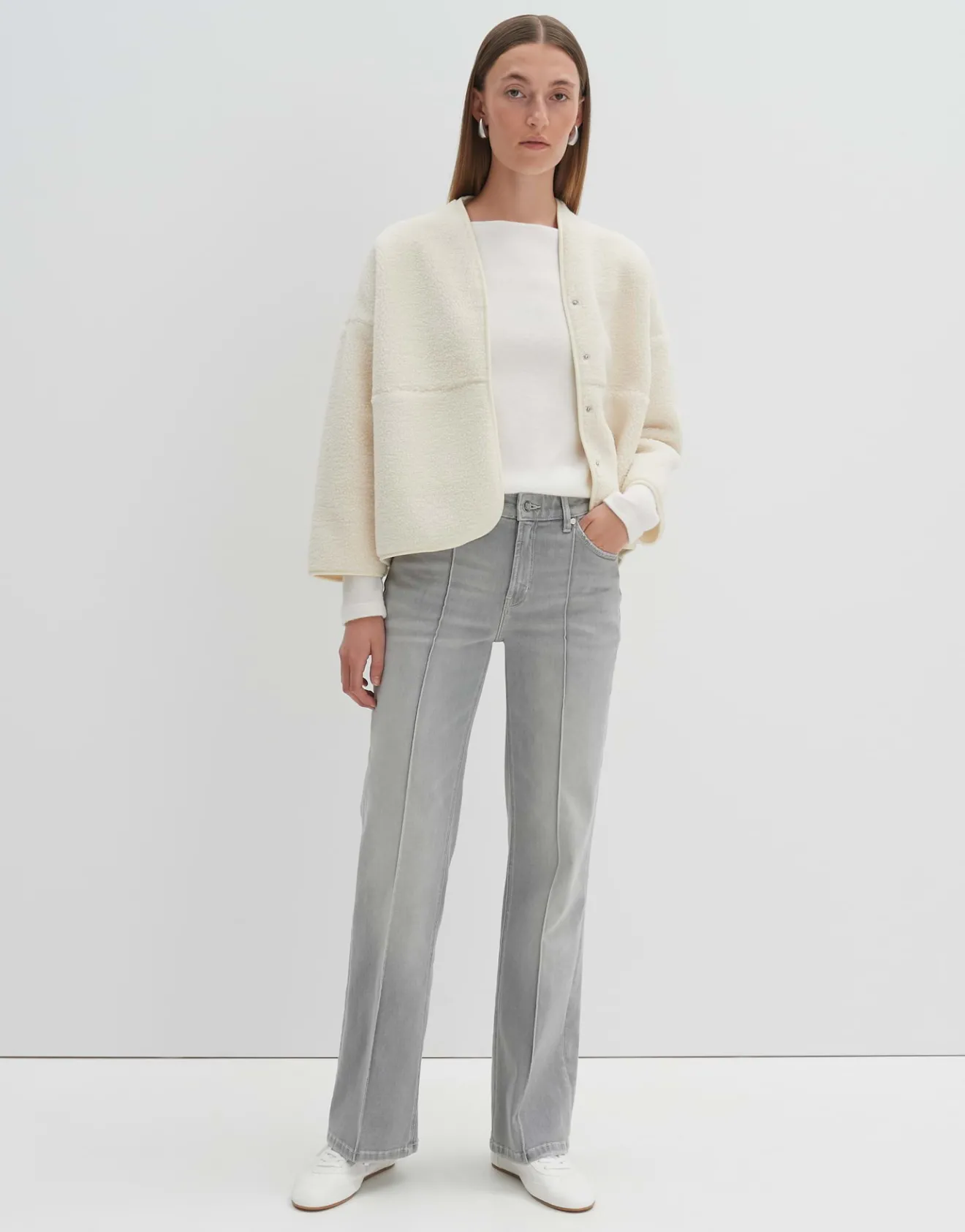 Sale Long Flared Denim CARIE LINE Mid Rise mit Biese Jeans