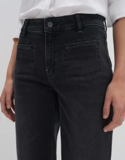 Hot Long Flared Jeans CARIE FRENCH aus stretchigem BCI Cotton Mix Hosen|Jeans