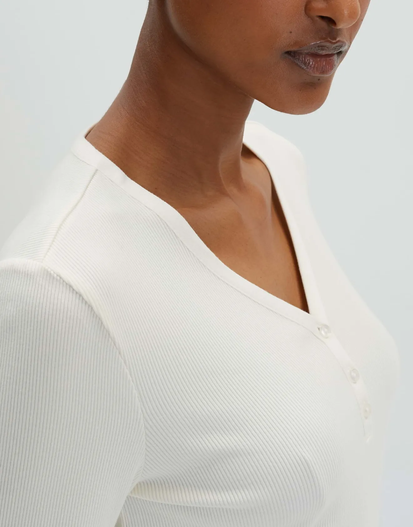 Clearance Longsleeve KINOLA Regular aus dezenter Rippstruktur Basics|Shirts