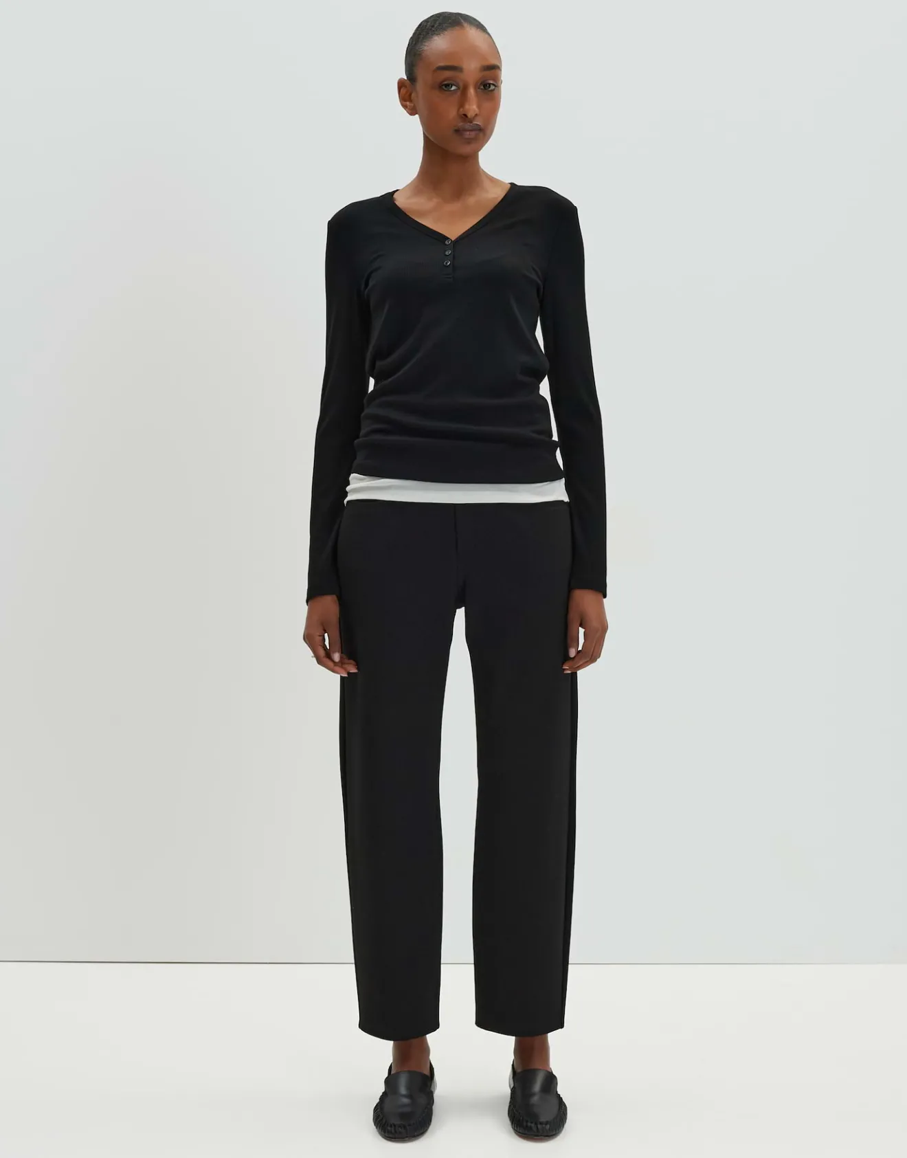 Hot Longsleeve KINOLA Regular aus dezenter Rippstruktur Basics|Shirts