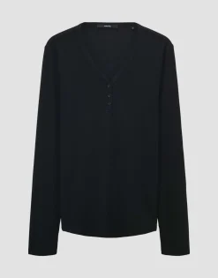 Hot Longsleeve KINOLA Regular aus dezenter Rippstruktur Basics|Shirts