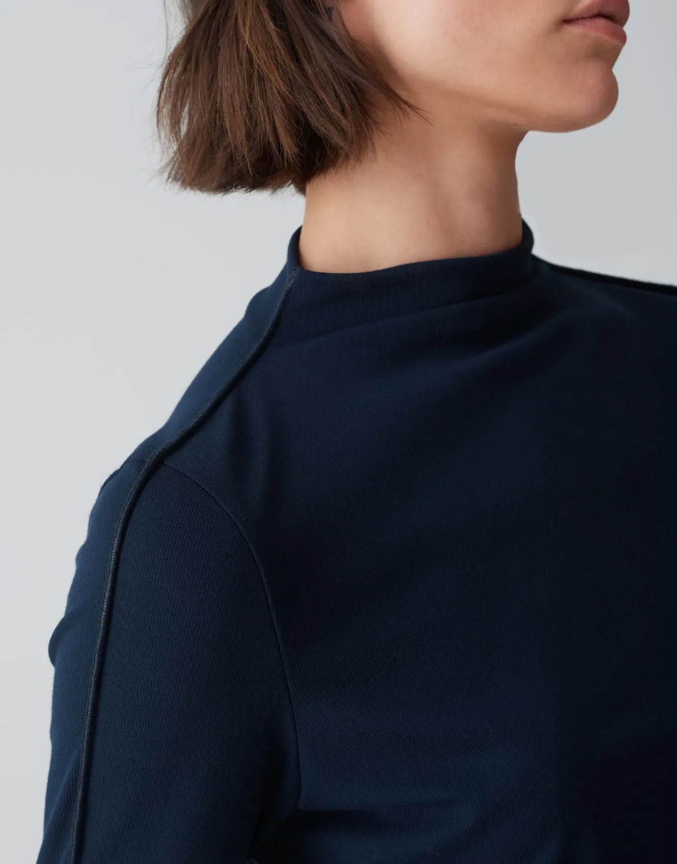 Store Longsleeve SALIMAS Slim aus feinem Ripp-Jersey Shirts