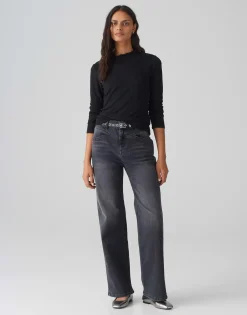 Online Longsleeve SANBA Slim aus schimmerndem Jersey Shirts