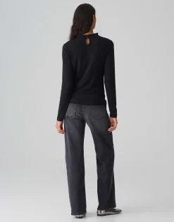 Online Longsleeve SANBA Slim aus schimmerndem Jersey Shirts