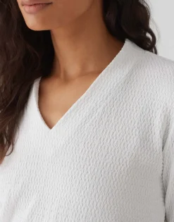 Outlet Longsleeve SIWENA Slim aus strukturiertem Jersey Shirts