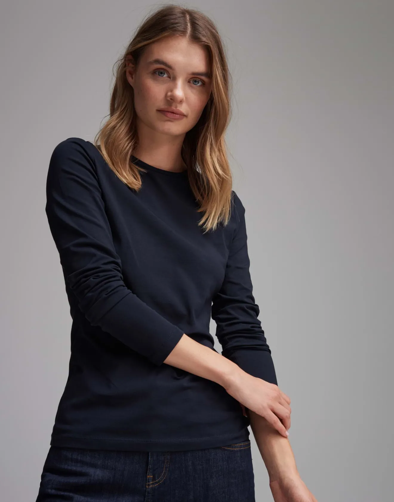 Store Longsleeve SMILLA Slim aus Jersey Basics|Shirts