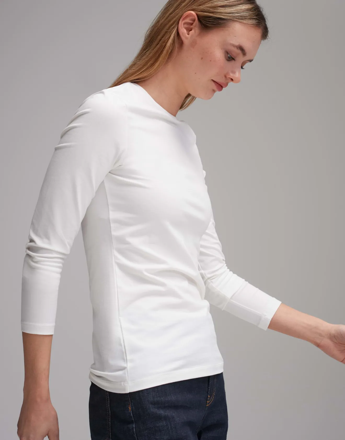 Online Longsleeve SMILLA Slim aus Jersey Basics|Shirts