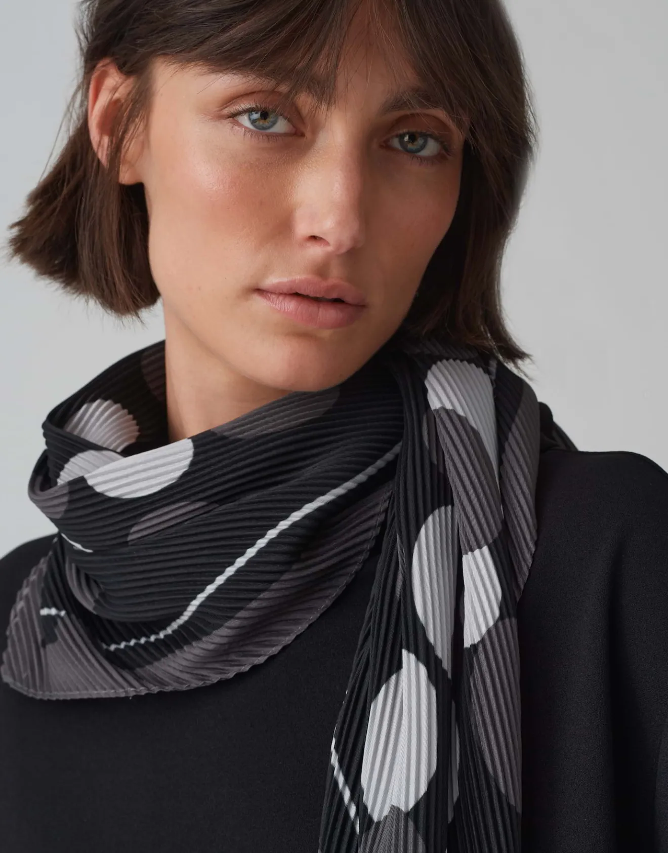 Hot Plisseetuch AEDGY mit Print Accessoires
