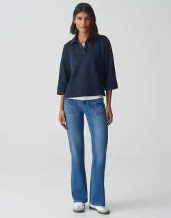 Sale Poloshirt GONUT Regular aus Baumwoll Mix Sweat
