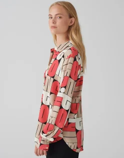 Cheap Printbluse FUMIRA Regular aus reiner Viskose Blusen