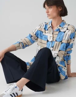 Outlet Printbluse FUMIRA Regular aus reiner Viskose Blusen