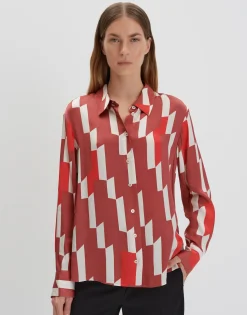 Fashion Printbluse ZINNOVA Loose in Satin Optik Blusen
