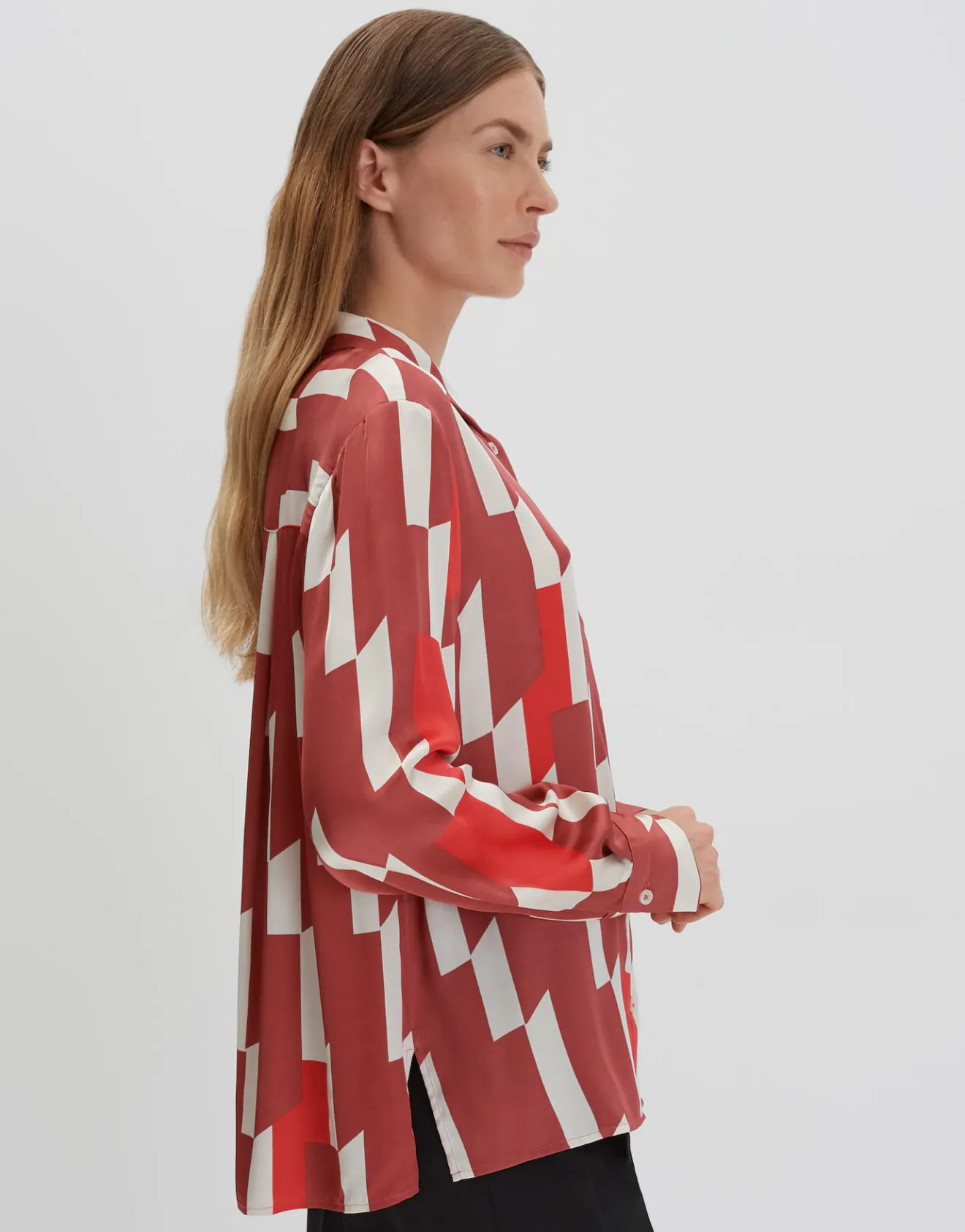 Fashion Printbluse ZINNOVA Loose in Satin Optik Blusen