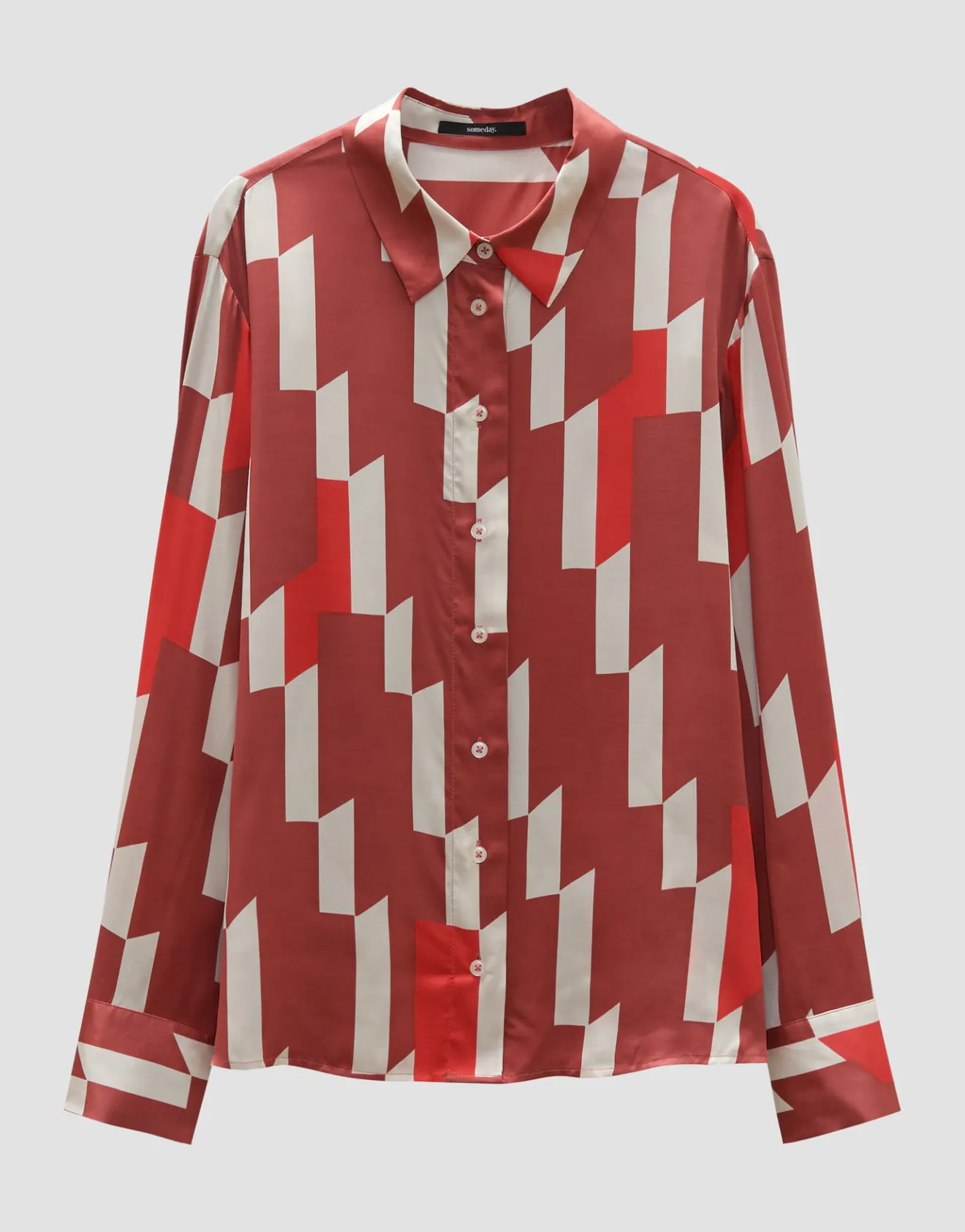 Fashion Printbluse ZINNOVA Loose in Satin Optik Blusen
