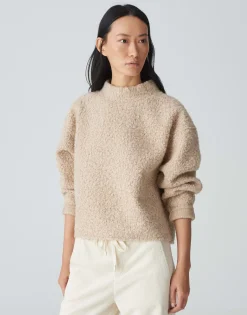 Clearance Pullover GOJAM Boxy Fit aus flauschigem Bouclé Sweat Sweat