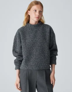 Store Pullover GOJAM Boxy Fit aus flauschigem Bouclé Sweat Sweat