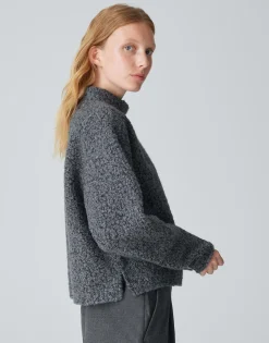 Store Pullover GOJAM Boxy Fit aus flauschigem Bouclé Sweat Sweat