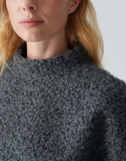 Store Pullover GOJAM Boxy Fit aus flauschigem Bouclé Sweat Sweat