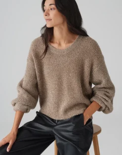 Hot Pullover PILMMA Loose mit flauschiger Textur Strick