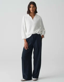 Hot Pullover PORASI Regular mit gekräuselter Textur Strick