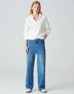 Hot Pullover POSSON Loose mit flauschiger Textur Strick