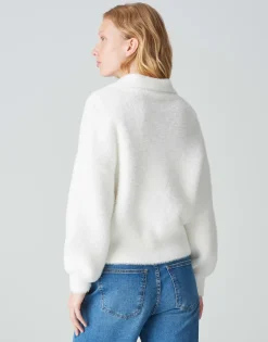 Hot Pullover POSSON Loose mit flauschiger Textur Strick