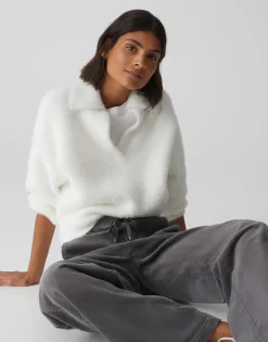 Hot Pullover POSSON Loose mit flauschiger Textur Strick