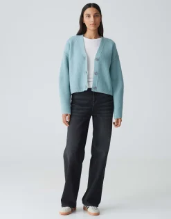 Flash Sale Ripp-Cardigan DAUTUMA Loose mit Wolle Strick