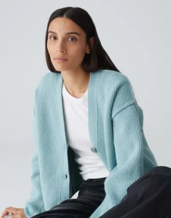 Flash Sale Ripp-Cardigan DAUTUMA Loose mit Wolle Strick