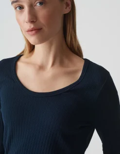 Store Rippshirt SIDITA Slim aus Viskose Mix Shirts