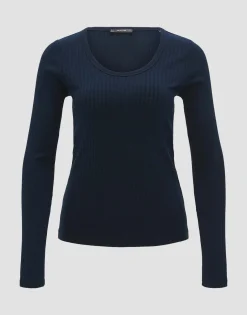 Store Rippshirt SIDITA Slim aus Viskose Mix Shirts