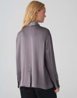 Online Satinbluse FENZY Loose aus fließender Viskose Blusen