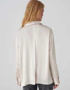 Cheap Satinbluse FENZY Loose aus fließender Viskose Blusen