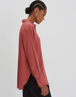 Outlet Satinbluse ZANZA Loose im Oversize Stil Blusen