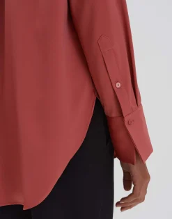 Outlet Satinbluse ZANZA Loose im Oversize Stil Blusen