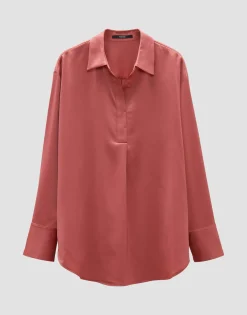 Outlet Satinbluse ZANZA Loose im Oversize Stil Blusen