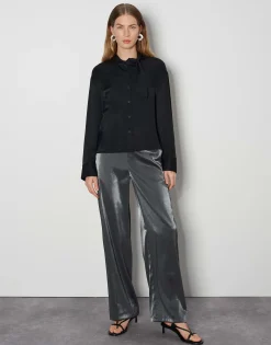 Hot Schluppenbluse ZELDORA Loose aus Viskose Twill Blusen