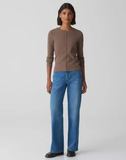 Shop Schmales Rippshirt Sadalie aus BCI Cotton Mix Basics|Shirts